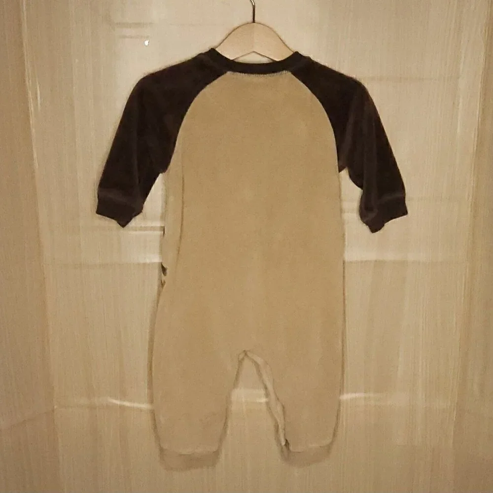 Carter's Baby Boy Velour Monkey Pajamas 9 Months